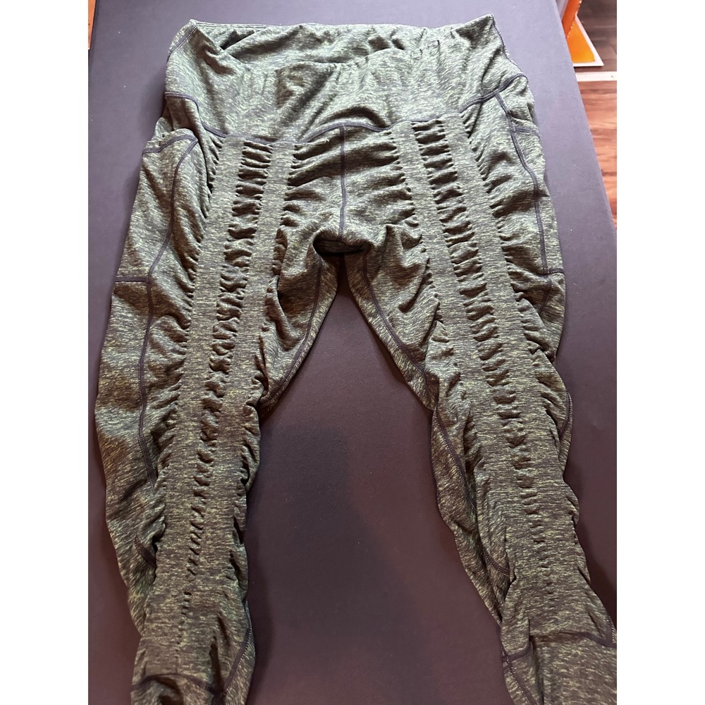 Sweetflexx Resistance Leggings Forest Green Space Dye Heathered Size 16 Pant